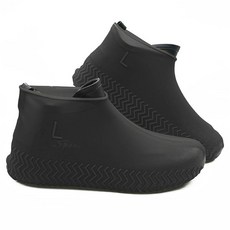 온트리 실리콘 신발 방수커버 L, 블랙, 1세트