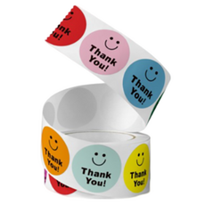 更整潔 感謝配送貼紙 2.5cm 500入, 4個, 混合顏色