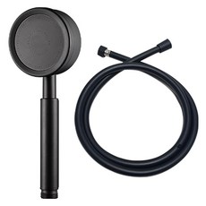 World Clean Allstain Tornado蓮蓬頭+PVC防垢軟管1.5m組, 黑色, 1組