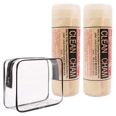 Y Plus One 濕式運動毛巾 66 x 43 cm 2入 + 便攜收納袋組合, 1套, 毛巾(黃色), 收納袋(透明黑)