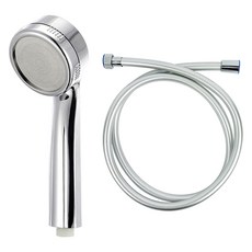 World Clean Power水壓家用蓮蓬頭+PVC防垢軟管1.5m套組, 銀色, 1組