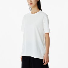 JAJU 여성용 통기성 스마트 코튼 반팔 루즈핏 롱 파자마 티셔츠