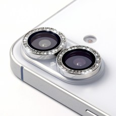 모란카노 메탈 링 강화유리 카메라 큐빅 휴대폰 액정보호필름 세트, 1세트