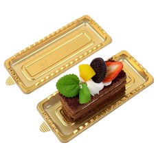 Inp 矩形切片蛋糕底座 12號 12 x 5 cm, 50個, 金色