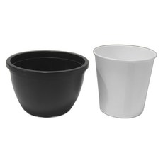 플라스틱 원형 분갈이 다육이 플분 야생화 항아리 화분, 10개, 검정