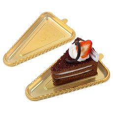 Inp 切片蛋糕底托 三角形 6號 6.5 x 11 cm, 50個, 金色