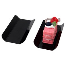 Inp 長方形切片蛋糕底托 12號 12 x 4 x 2 cm, 黑色, 50個