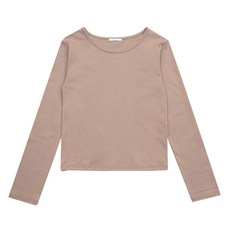 라라온 여성용 통기성 국내제작 순면 라운드 기본 무지 긴팔티셔츠 TSP1884