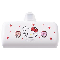 산리오 캐릭터즈 도킹형 보조배터리 타입C, 큐트 헬로키티, HY 21700