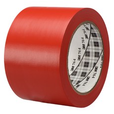 3M 地板標示膠帶 764 紅色 76.2mm x 32.9m, 透明, 1個