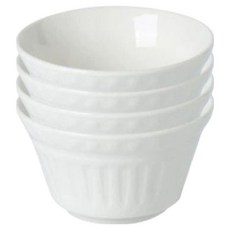 Modernji 羅馬浮雕碗 11.5 x 6.5 cm YJ713, 白色, 4個