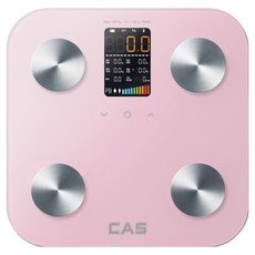 카스 스마트 LED 블루투스 체지방 체중계, BFA-S10, 핑크, 1개