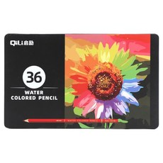 新娜藝術 水彩彩色鉛筆 鐵盒, 36色, 1個