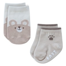 베이비앤아이 유아용 솔리드 양말 2종 세트