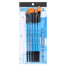 마리에스 시나아트 수채화 붓 혼합 6종 세트 G1146, 2호, 4호, 6호, 8호, 10호, 12호, 1세트