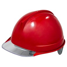 DONGMYUNG 建築工地 施工現場 頭部保護 頭盔型 透明面罩 安全帽 DMS-D-3002(AM-831), 1個, 紅色