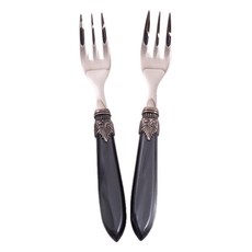 RIVADOSSI SANDRO Raula 黑色茶叉, 2個, 單品