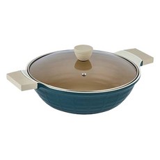 CHEFWAY IH Hybe 雙耳炒鍋 藍綠色, 1個, 29cm