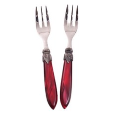 RIVADOSSI SANDRO Laula 紅色茶叉, 2個, 單品