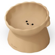 LunaBear 寵物矽膠餐具飯碗, 1個, 棕色