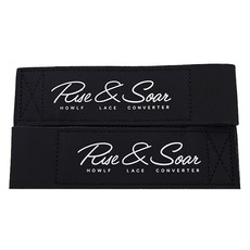 HOWLF Lace N Loop 拳擊手套皮革綁帶轉換器, 1套, 黑色 + 白色