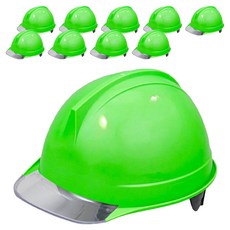 동명 건설현장 공사장 머리보호 투구형 투명창 안전모 DMS-D-3002(AM-831), 그린, 10개