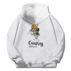 ILLUSO 特厚雙面棉 湯姆貓與傑利鼠 露營 連帽T恤