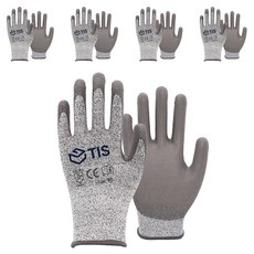 TIS 3등급 베임방지 코팅 안전장갑, 10개