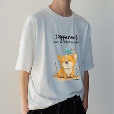 원헌드레드퍼센트 HARMONIA 우정 통기성 세미오버 반팔 티셔츠