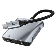 케이블타임 8K MST C타입 듀얼 HDMI 미러링 젠더 컨버터, CB70G, 1개