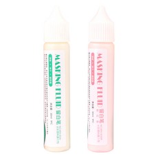 마리에스 마스킹액 펜형 수채화 보조제 화이트 30ml + 레드 30ml 세트, 1세트
