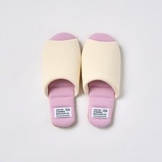 모던하우스 빨아쓰는 와플 컬러블록 슬리퍼, 핑크 + 아이보리, 1개