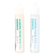 마리에스 마스킹액 펜형 수채화 보조제 화이트 30ml + 블루 30ml 세트, 1세트