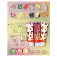 Danbi9 迷你杯子甜點製作鮮奶油裝飾套組, 1套, 混合色