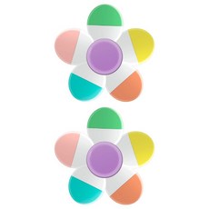 Elotems 花朵指尖陀螺5色螢光筆, 2個, 混合色