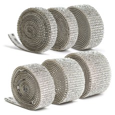 MONACO OLIVE DIY 閃鑽貼紙卷 4排 + 6排 + 8排 + 10排 + 12排 + 14排 套組, 1套, 白色