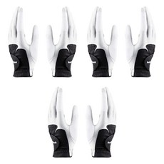 Volvik 女性用 Freeflex 單一尺寸 公園高爾夫手套 雙手用, 白色, 3套