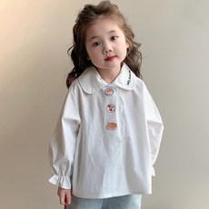 Starbean 女童迷你甜點領長袖襯衫