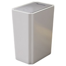 PEONIST 纖薄一鍵式附蓋垃圾桶 15L, 灰色