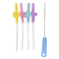 AGAFURA 多功能防漏吸管S 4種 + 清潔刷套組, 1套