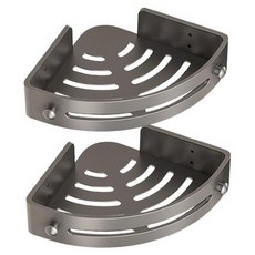 셀리빙 호텔 무타공 코너 선반, 그레이, 2개