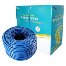 LAN Star CAT6 UTP 單芯製作專用網路線 LS-6UTP-300MB, 藍色, 1個, 300m
