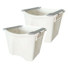 堆疊式多用途分類回收箱 2入, 白色