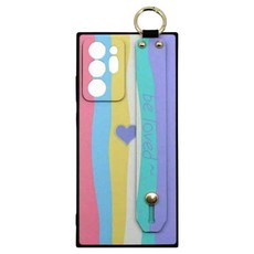 텐브릿지 하트 레인보우 핸드스트랩 거치대 휴대폰 케이스