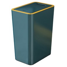 PEONIST 纖薄一鍵式附蓋垃圾桶 15L, 綠色