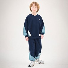 JELISPOON 兒童Play撞色大學T上下套裝