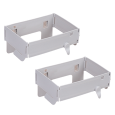 더자카 무타공 접이식 벽부착 휴지통 FREE, 그레이, 2개