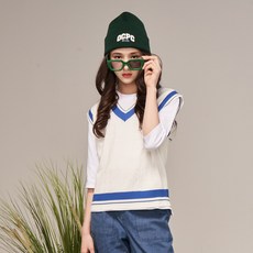 applepink V領針織背心 S203