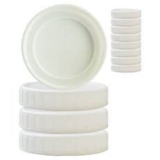 mir 矽膠環玻璃瓶塑膠PP蓋 70mm, 白色, 12個