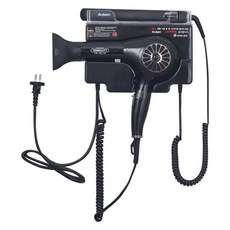 YES BEAUTY 航空馬達 旋轉電線 2合1 壁掛式造型器 吹風機 + 離子夾 套組 YB-BL10 1700W, 黑色